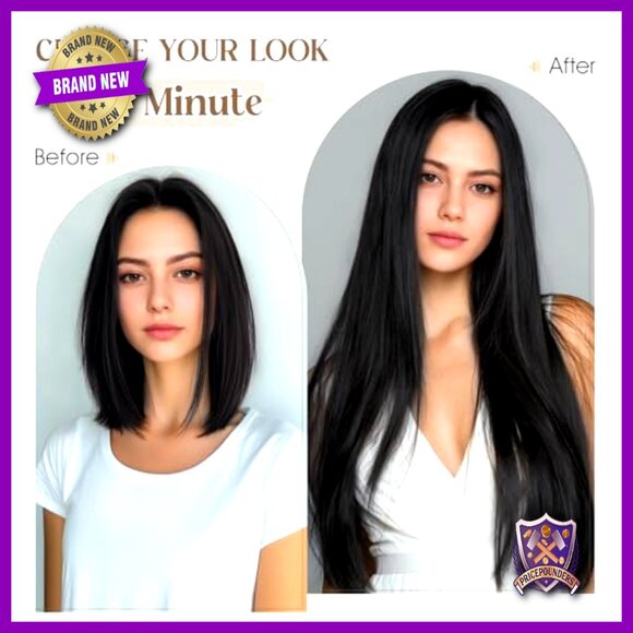 18 Inch Clip-In Human Hair Extensions 8 Wefts 140g Straight Remy